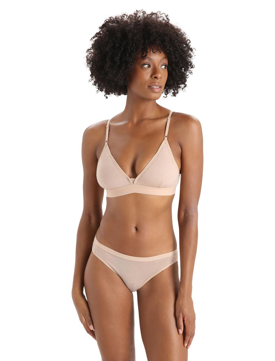 Soutien Gorge Icebreaker Merino Siren Femme Kaki Doré | FR 1818XYUF